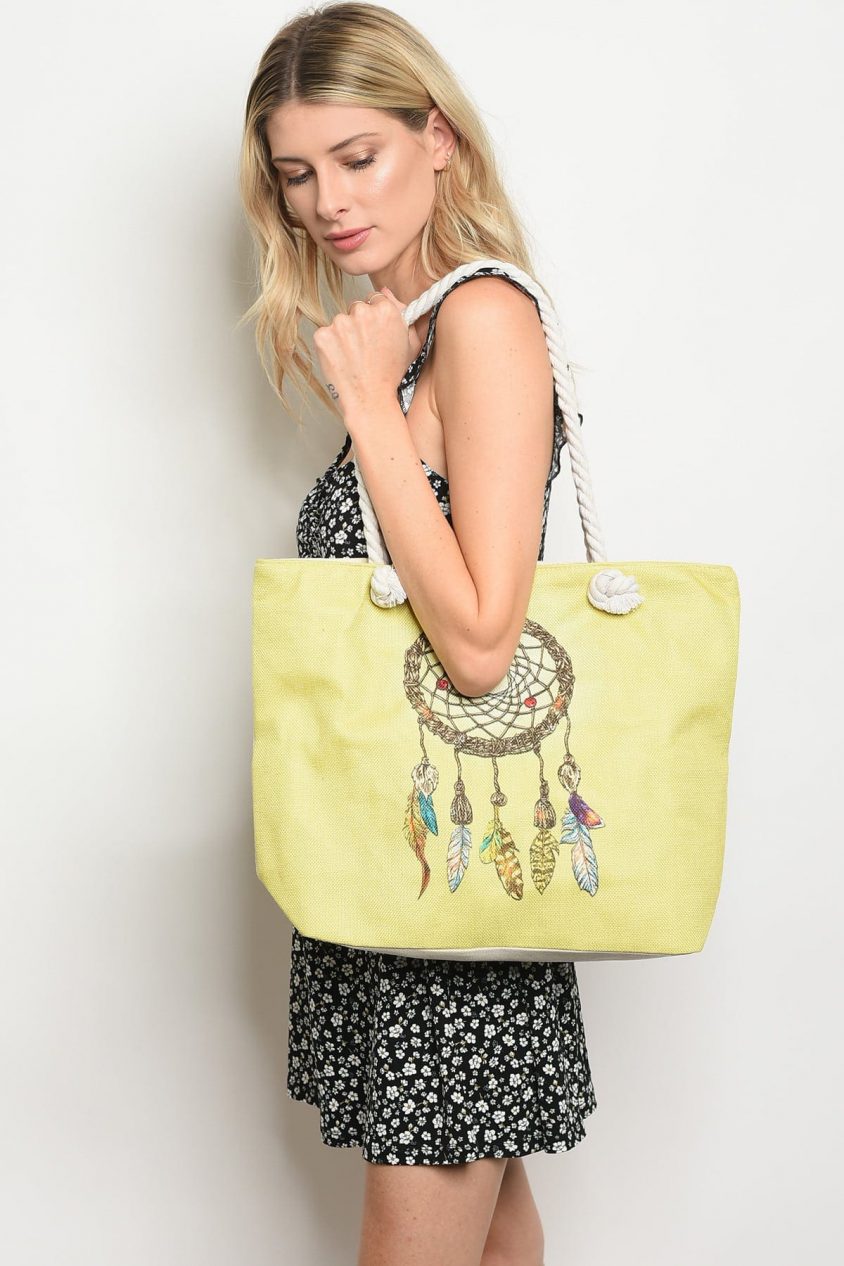 WFF dreamcatcher tote bag One Size Geel